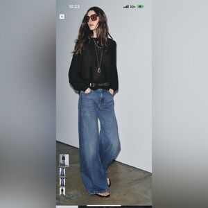 The ZW side pleat jeans Zara NWT